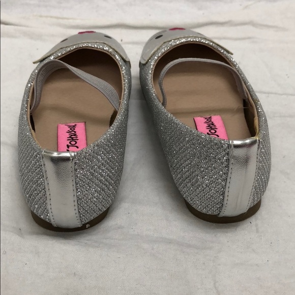 Girls Silver Kitty Betsey Johnson Shoes size 8 - Picture 5 of 6